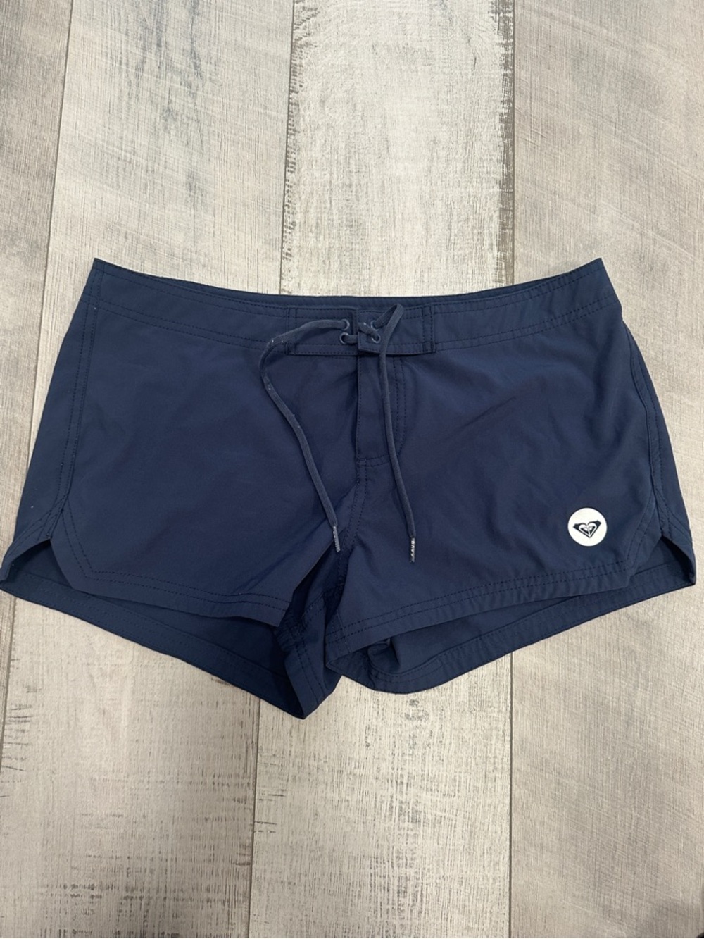 Roxy Navy Athletic Swim Shorts with Drawstring